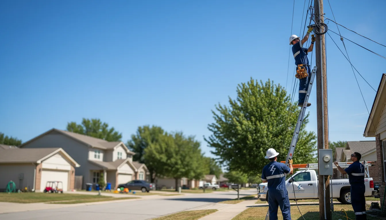 Residential electrician providing installation services in Weston, GA